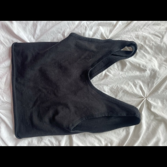 Urban outfitters wrap around crop top black size M/L - Picture 3 of 3